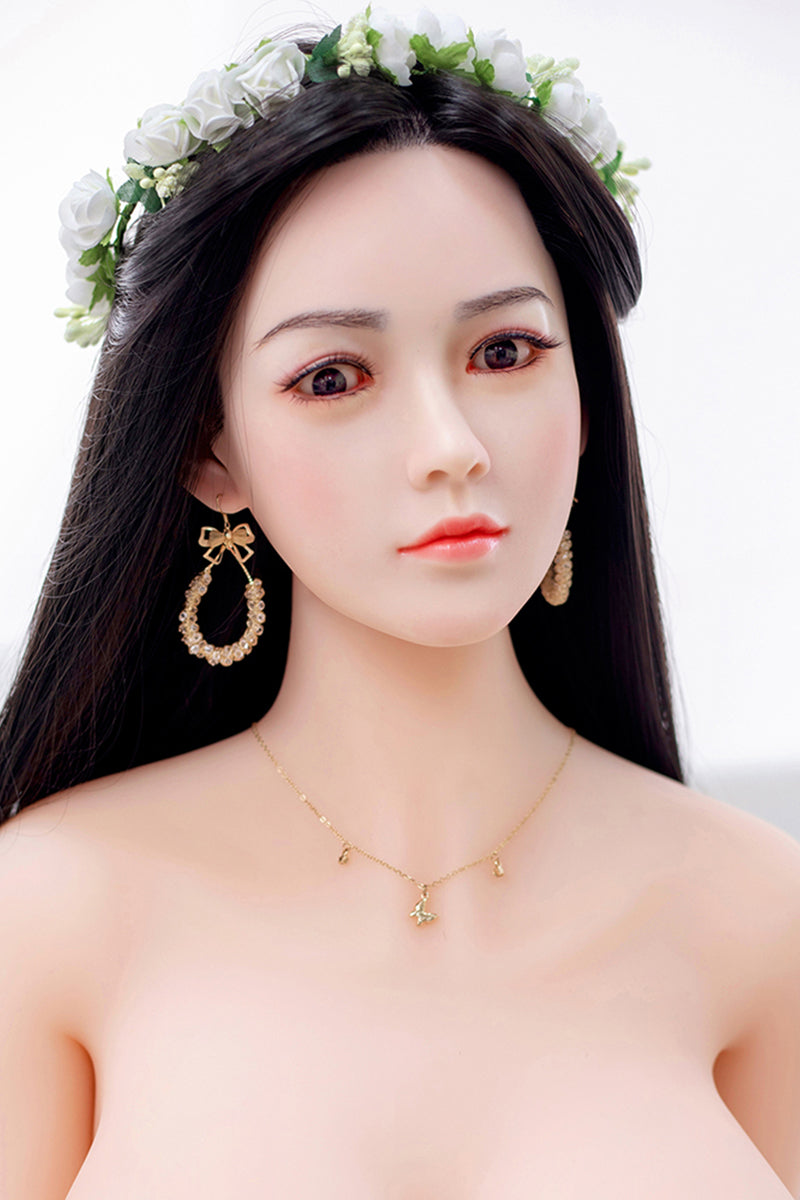 Sufi- 158cm (5ft2) Big Breast Chinese Style Sex Doll With Long Black Hair (In Stock US)-First Love Doll
