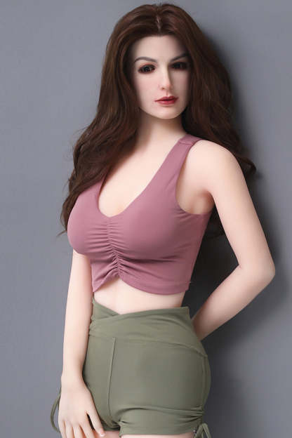 Iris - 165cm (5ft6) Mature Small Breast Sex Doll With Long Curly Hair (In Stock US)-First Love Doll