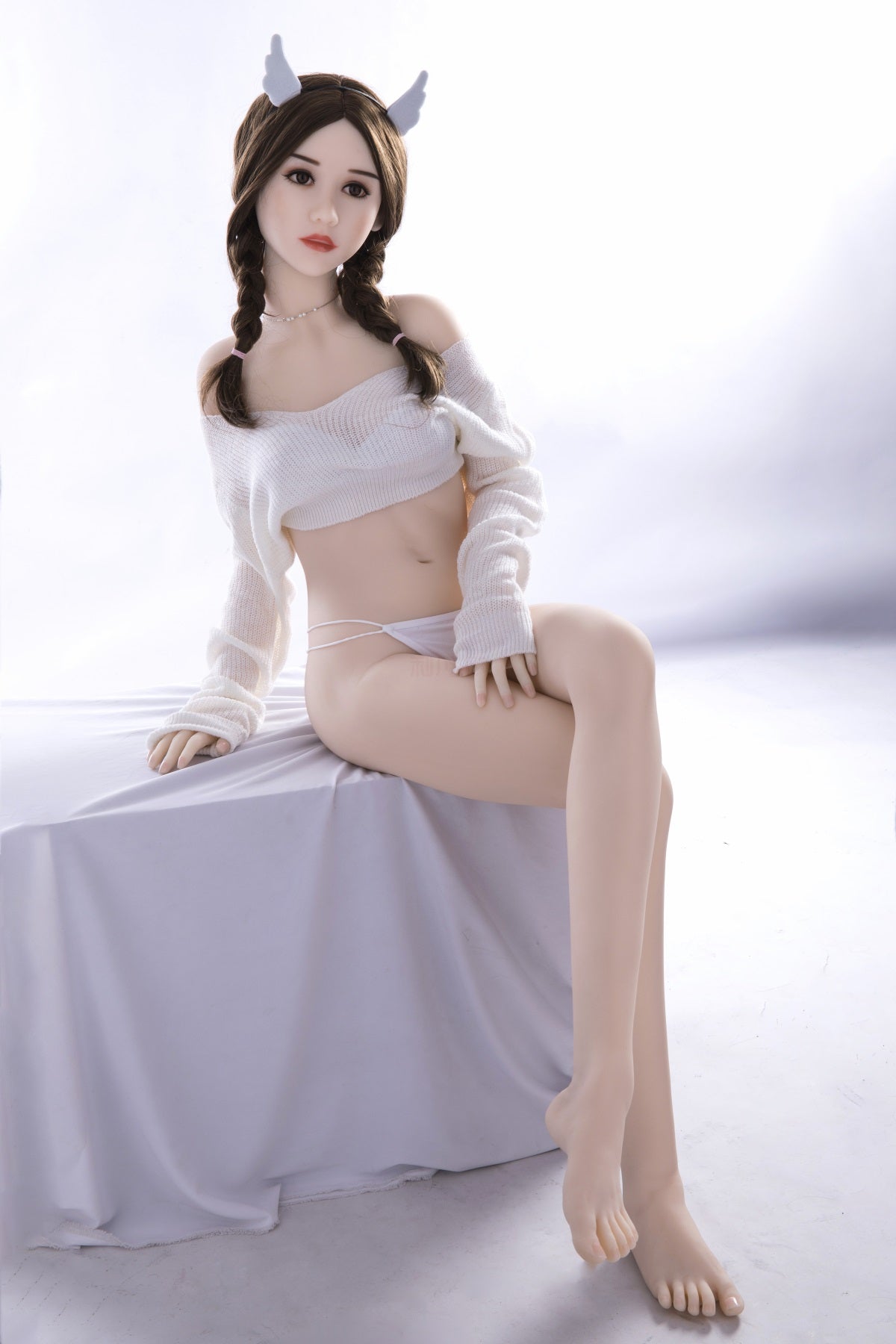 Cloud - 4ft 7(140cm) Ultra Realistic Sex Doll With Blonde Twist Braids (In Stock US)-First Love Doll