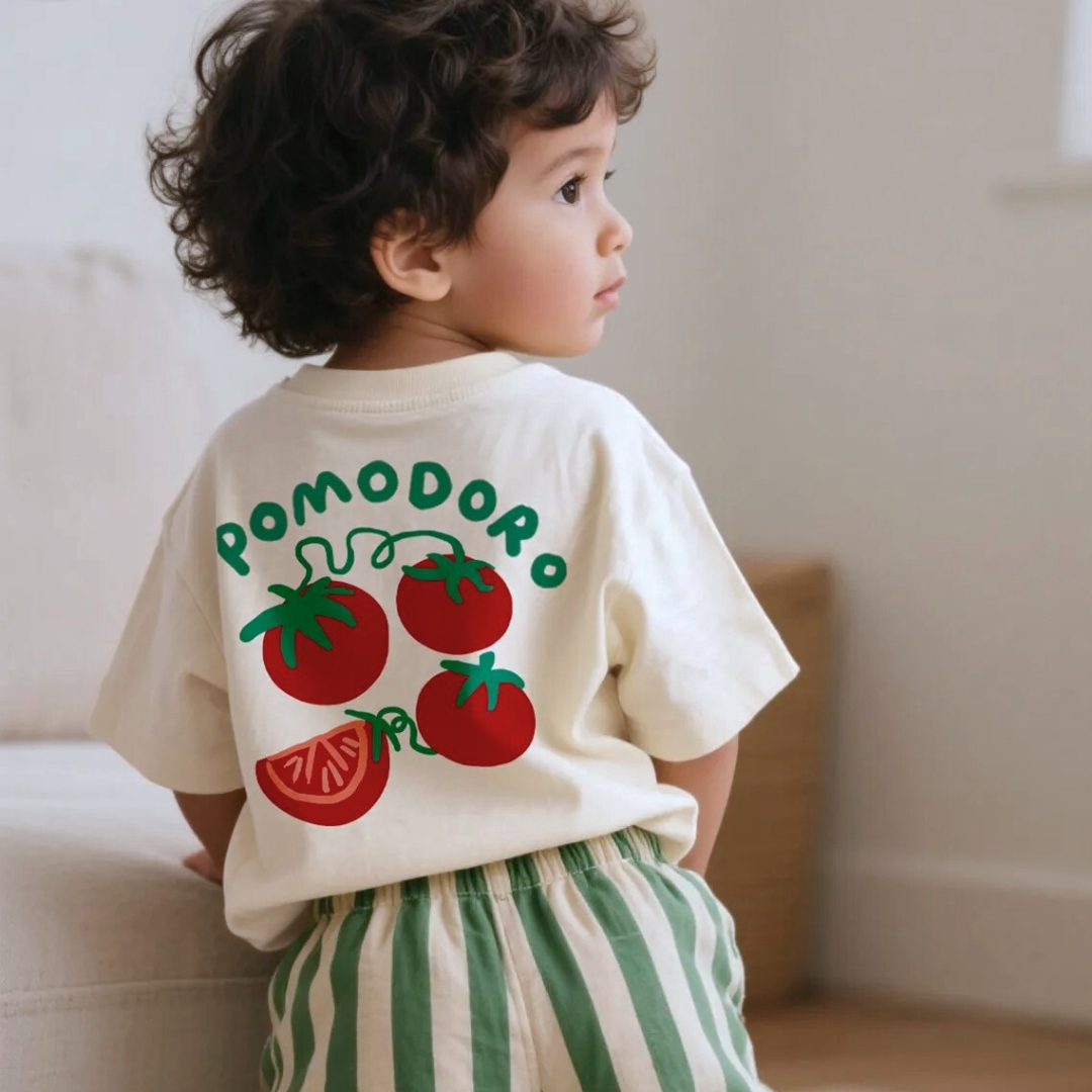 POMODORO 2-Piece Tomatoes Casual Pants Set