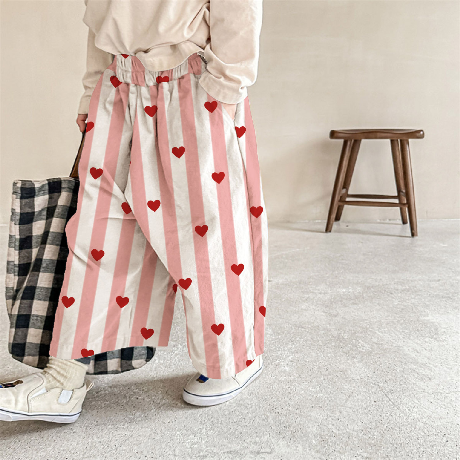 Baby & Kids Stripe Heart Pants