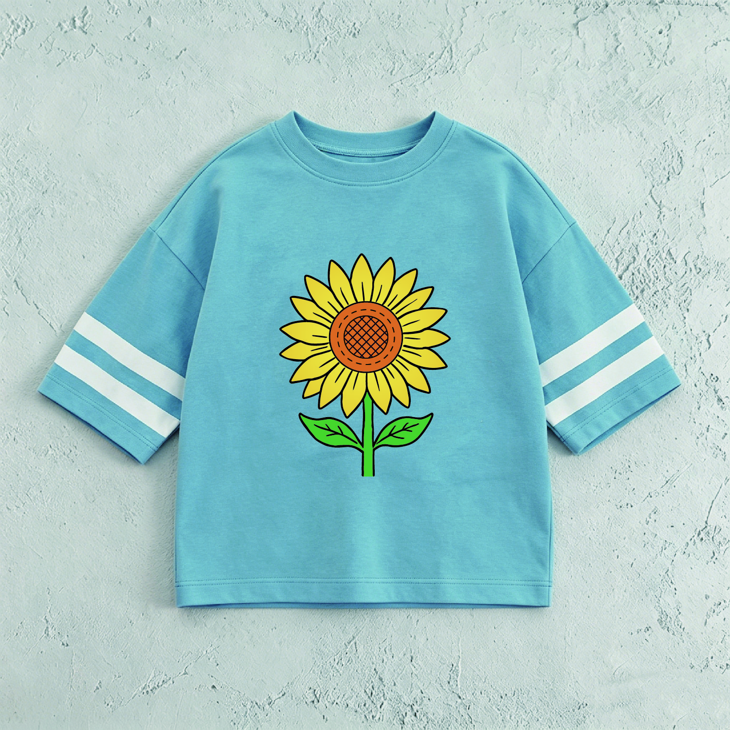 Baby & Kids Sunflower Blue T-Shirt (6M-12Y)