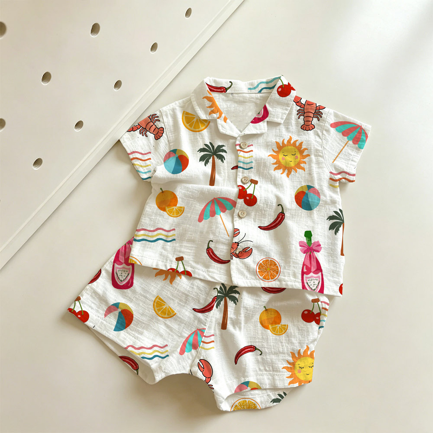 Baby & Kids Summer Lsland Lobster Lapel Beach Sets
