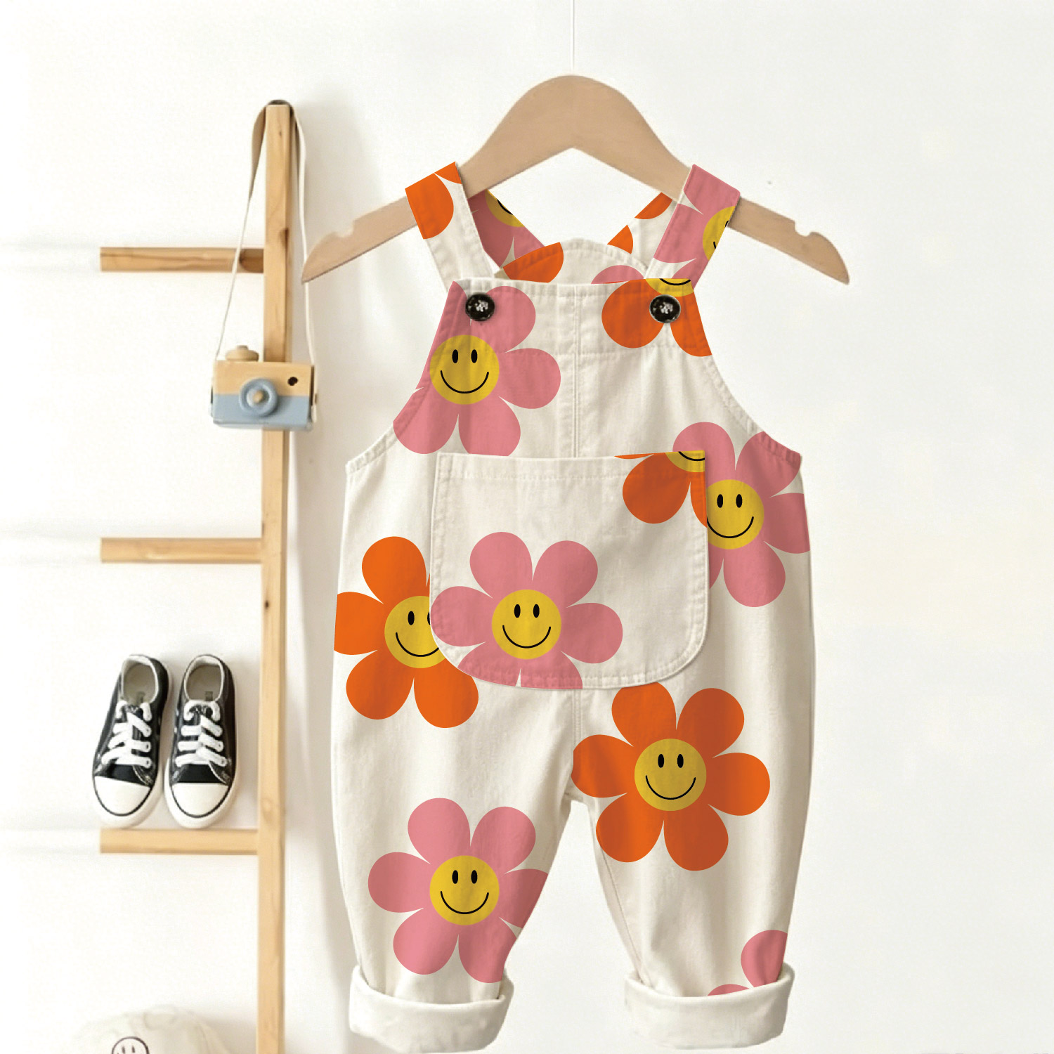 Baby Toddler Flowers Overalls