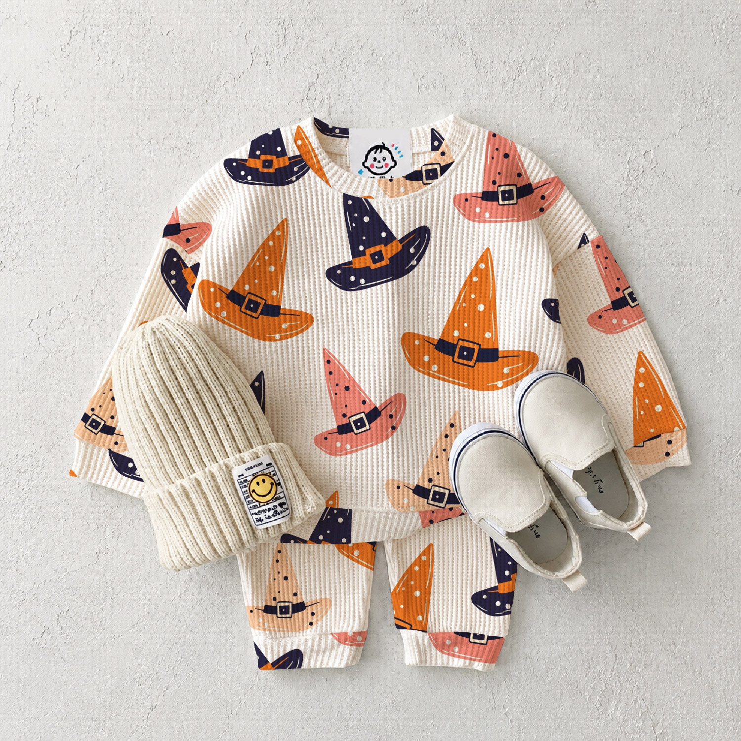 Baby Halloween Witchs Hat Waffle 2-Piece Set
