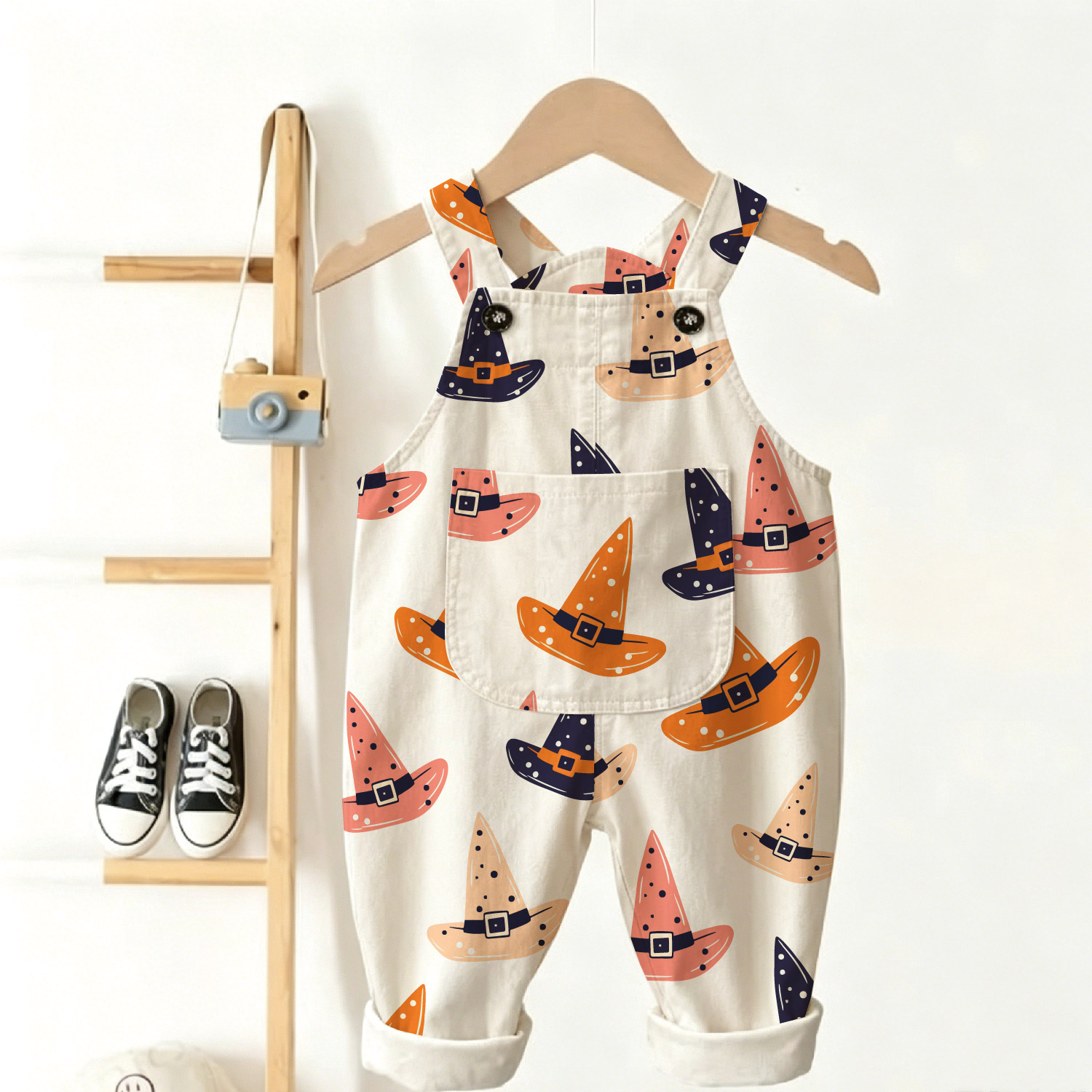 Baby Toddler Witchs Hat Overalls