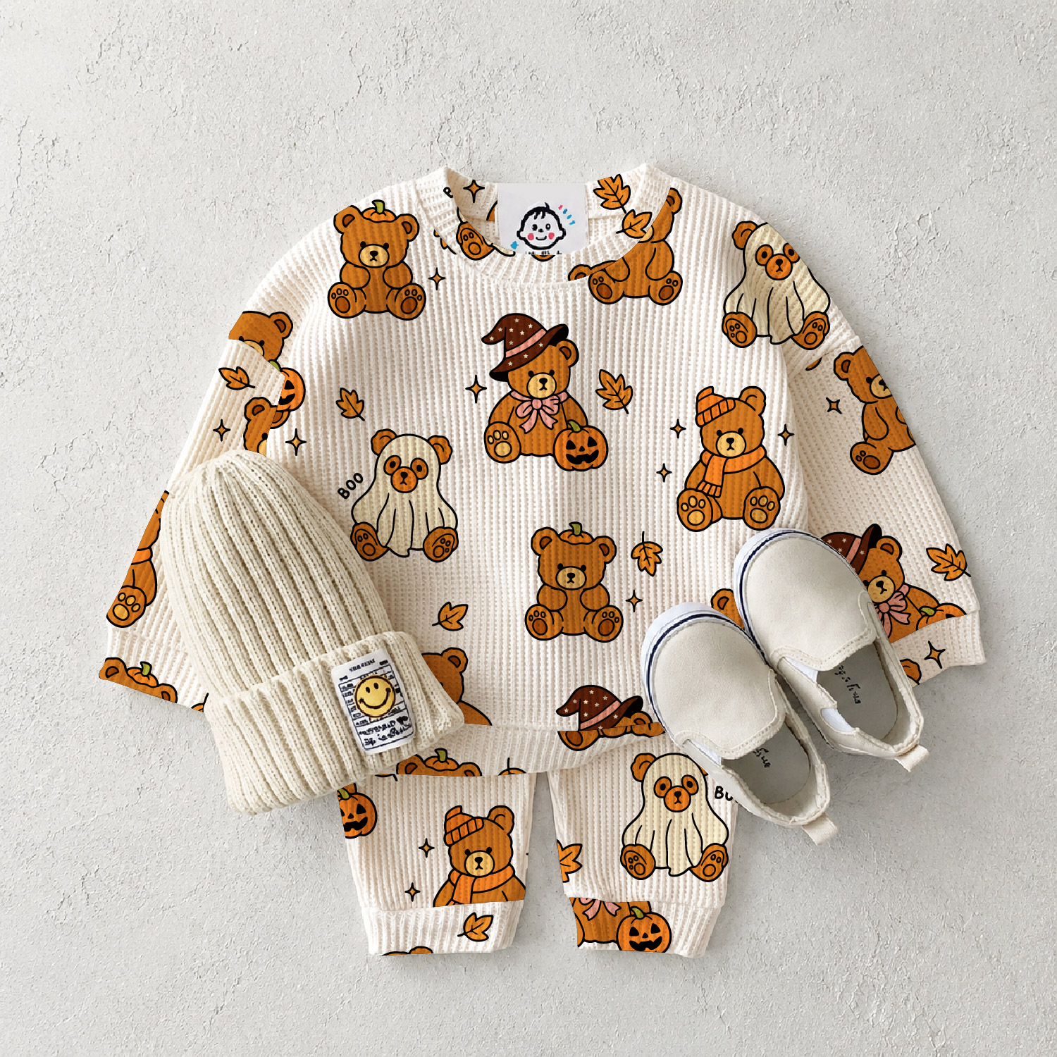 Baby Halloween Bear Waffle 2-Piece Set