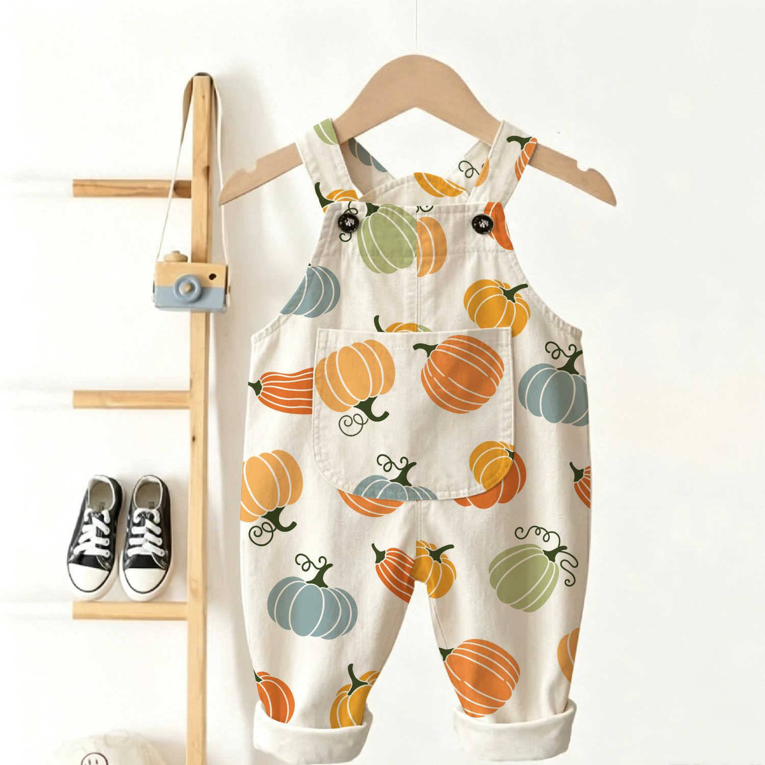 Baby Toddler Halloween Colorful Pumpkin Overalls