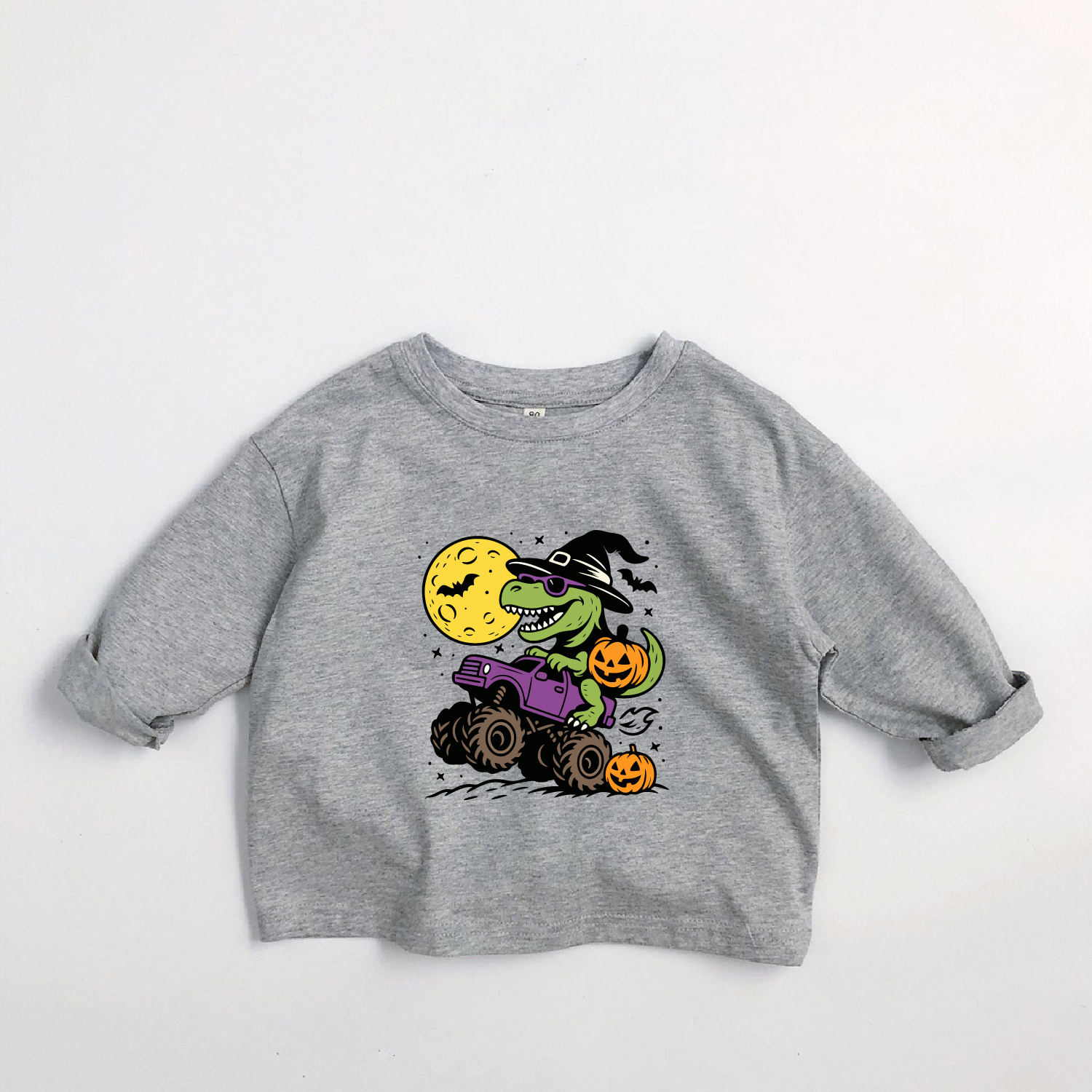 Kids Dinosaur Pumpkin Long-Sleeve T-shirt