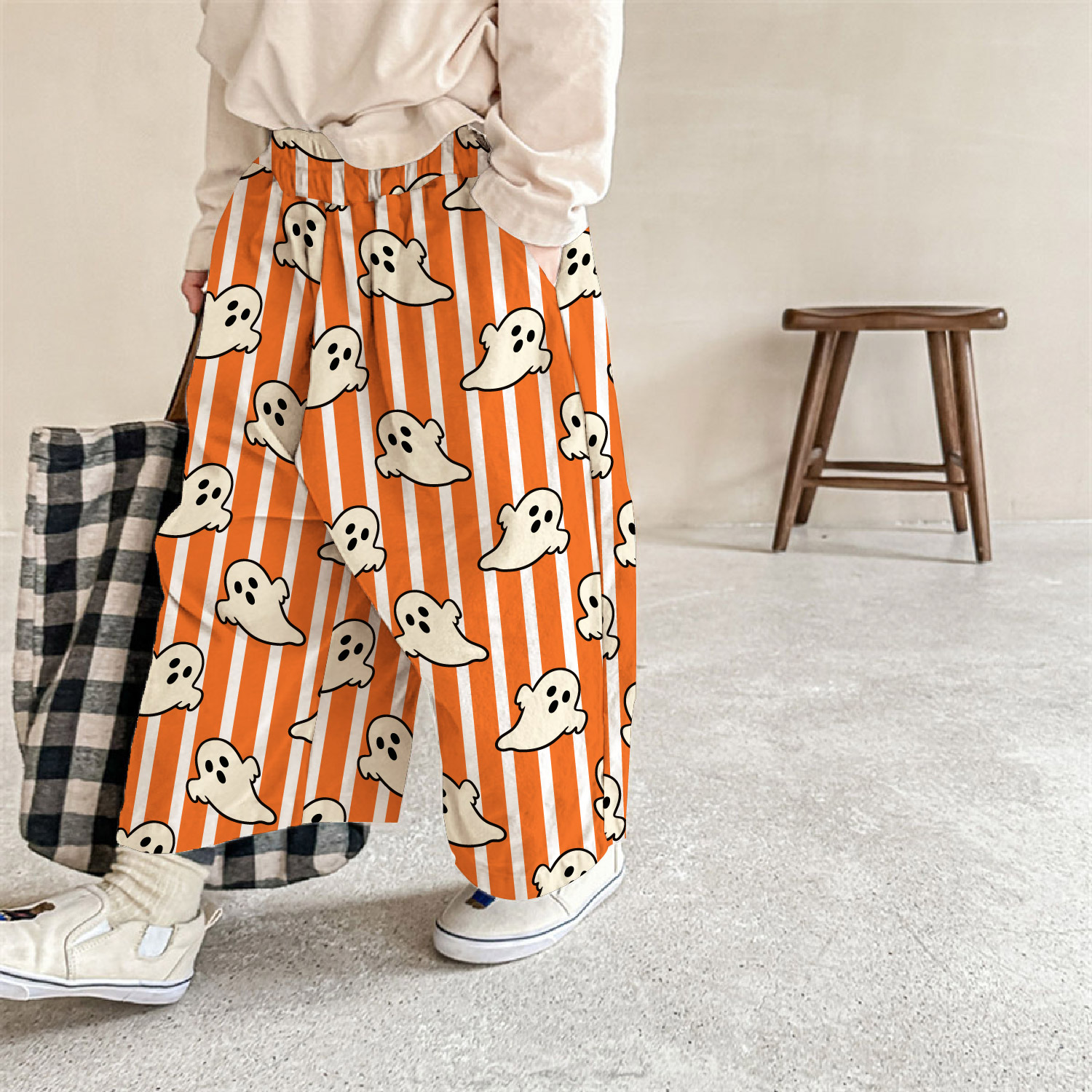 Baby & Kids Stripe Ghost Pattern Pants