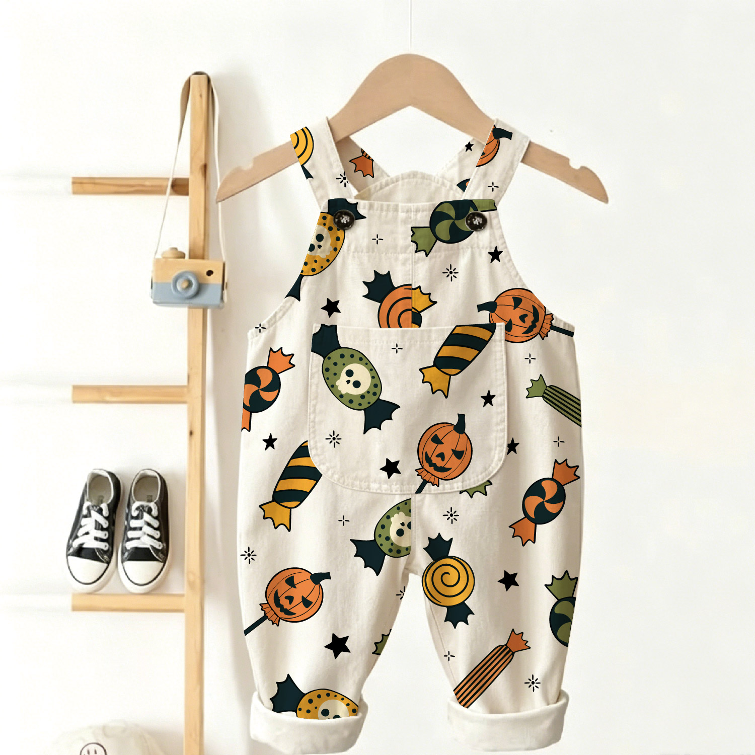 Baby Toddler Candy Pumpkin Overalls