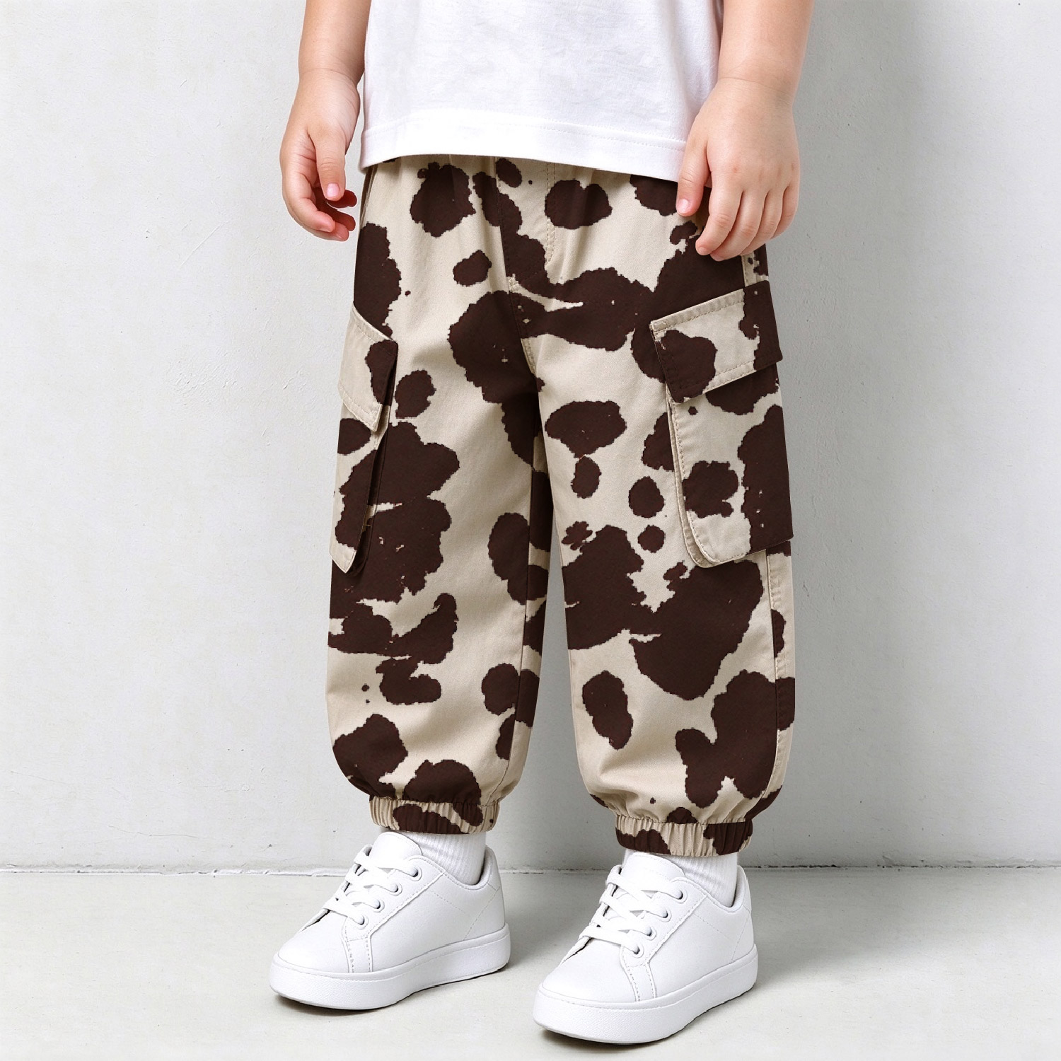 Baby & Kids Cow Print Pockets Cargo Pants