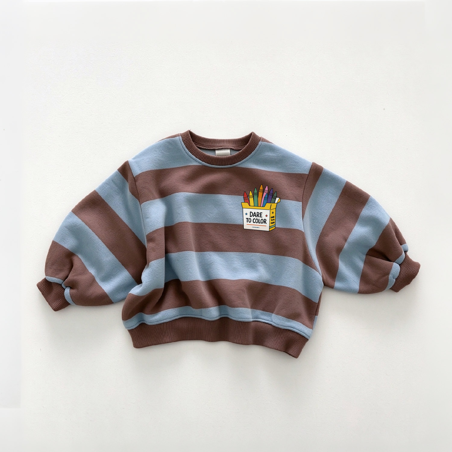 DARE TO COLOR Baby & Kids Crayon Box Stripe Sweatshirt