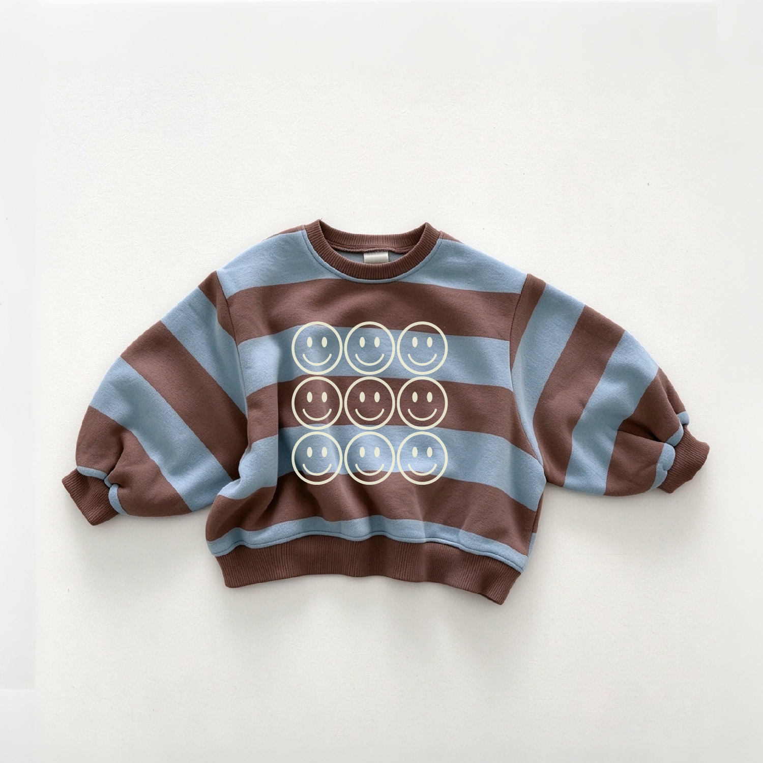 Baby & Kids Smiley Face Stripe Sweatshirt