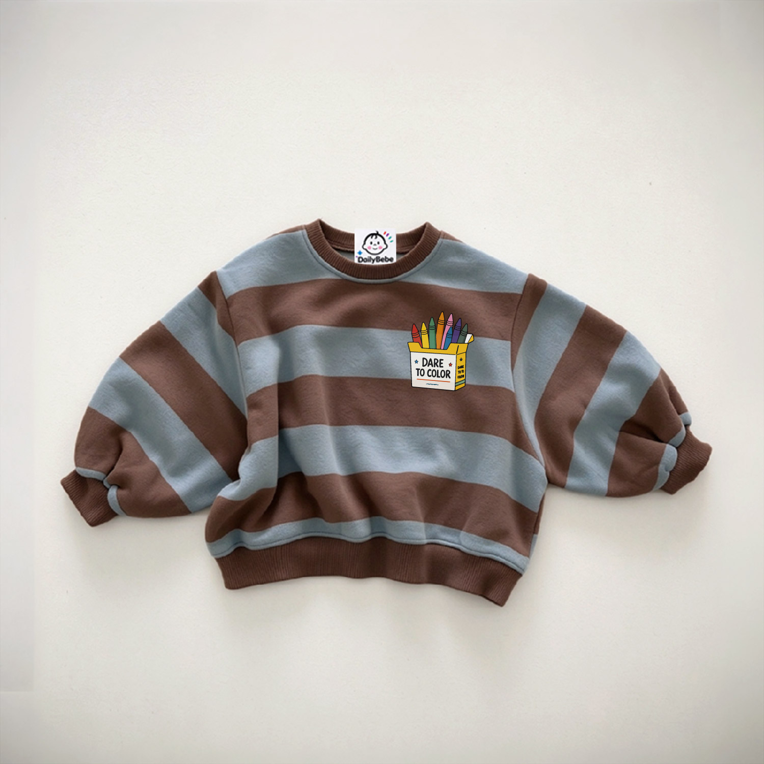 DARE TO COLOR Baby & Kids Crayon Box Stripe Sweatshirt