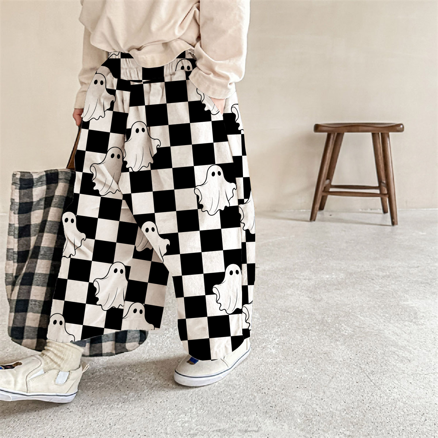 Baby & Kids Ghost Check Pattern Pants