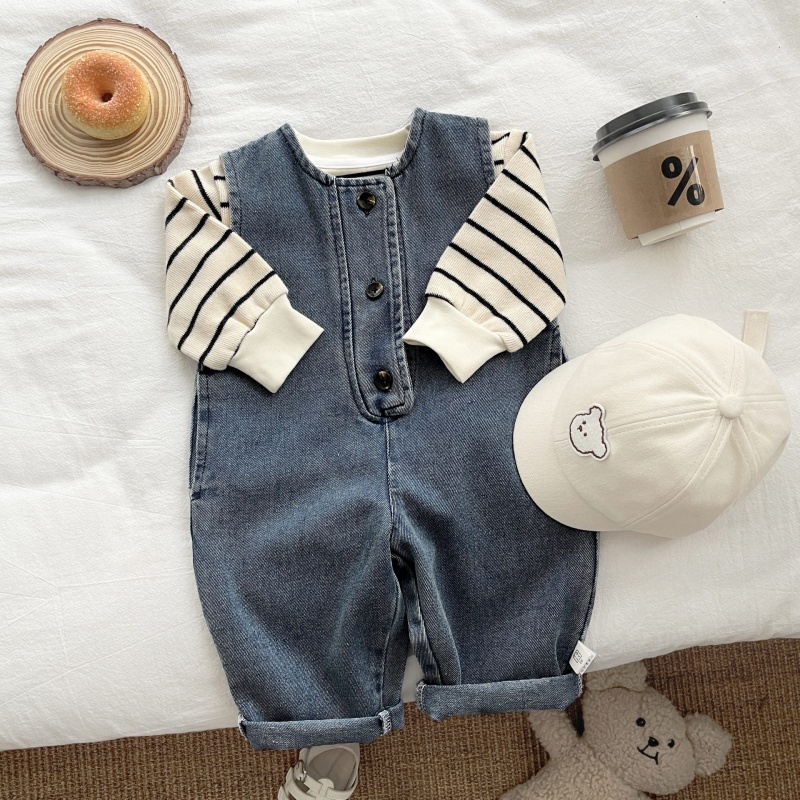 Baby Denim Overalls Set