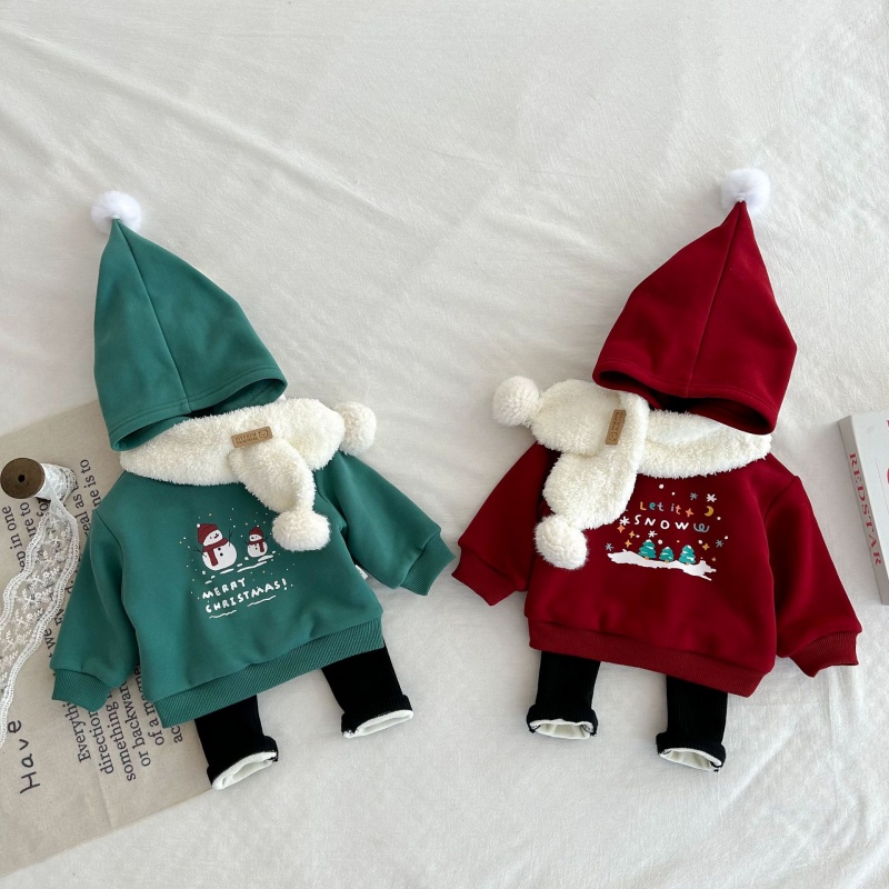 Baby Christmas Padded Hooded Sweatshirt