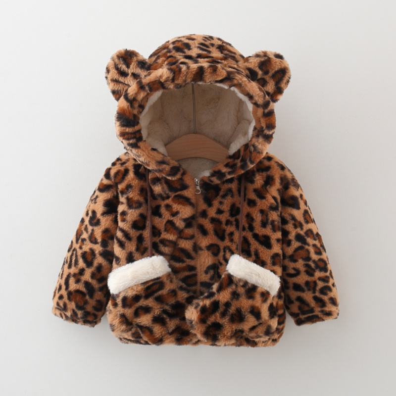 Baby Toddler Leopard Print Mitten Cotton Suit