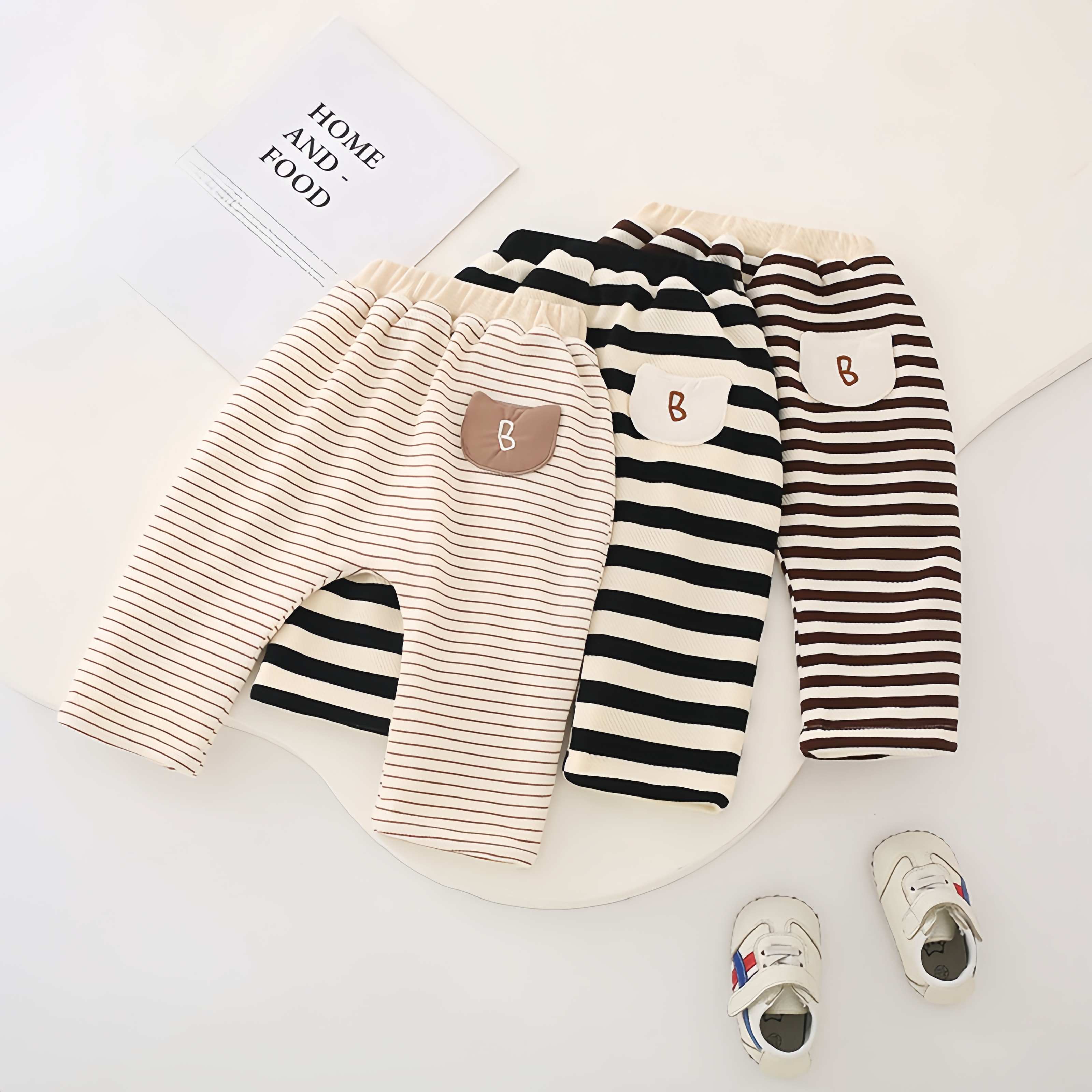 Baby Alphabet Classic Stripe Casual Pants