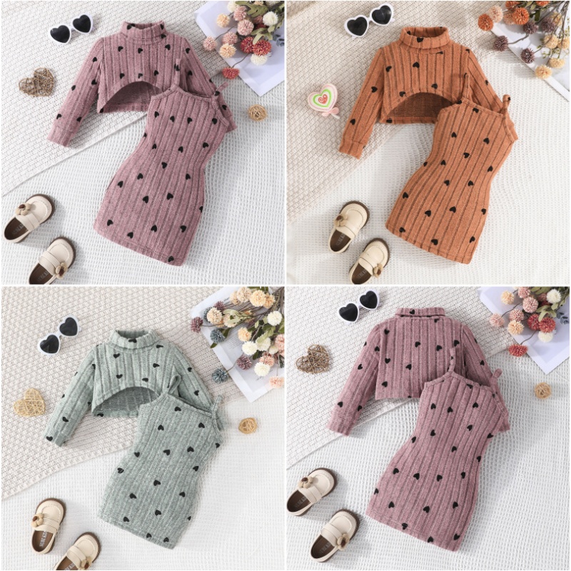 2-Piece Baby Toddler Girls Dress Set