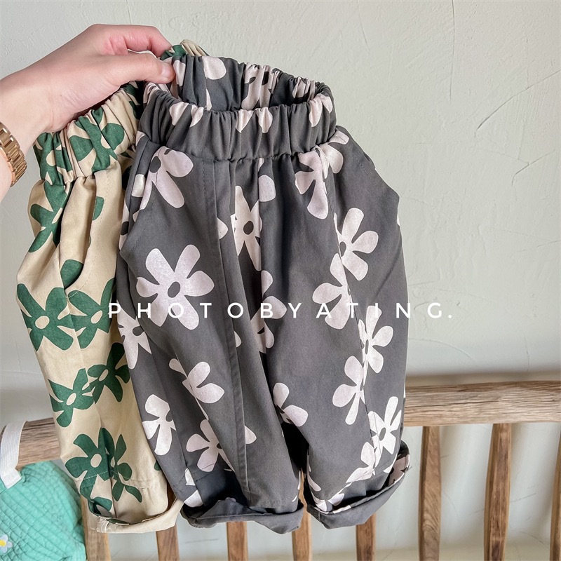 Baby Toddler Floral Casual Harlequin Pants