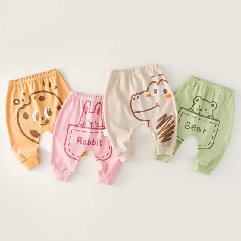 Baby Cartoon Animal Footwear PP Pants