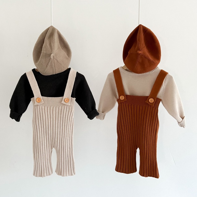 Baby Toddler Knitted Sweater Overalls