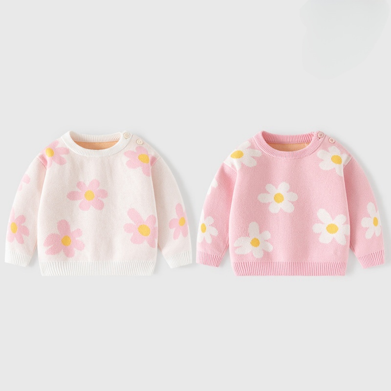 Baby Toddler Girl Flower Sweater