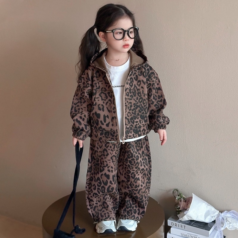2-Piece Baby Toddler Girl's Leopard Print Set