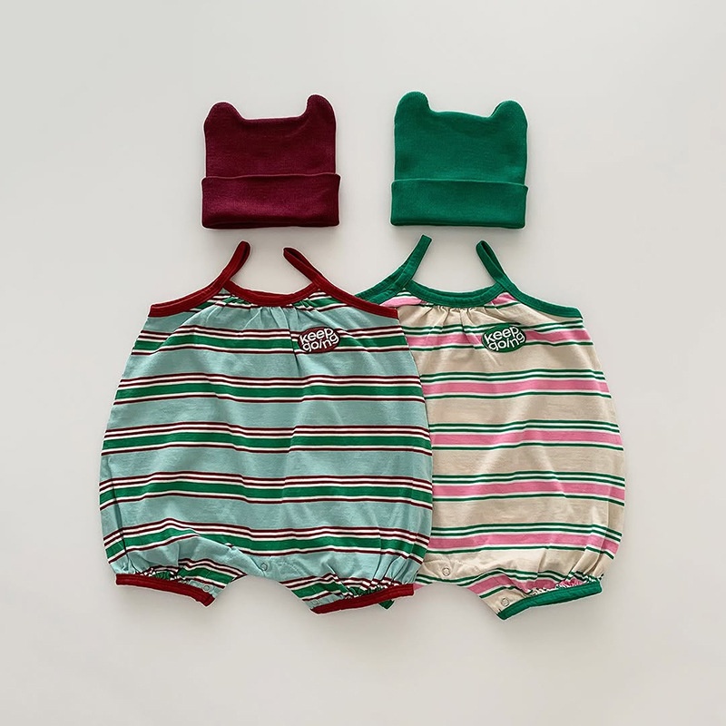 Baby Striped Camisole Romper