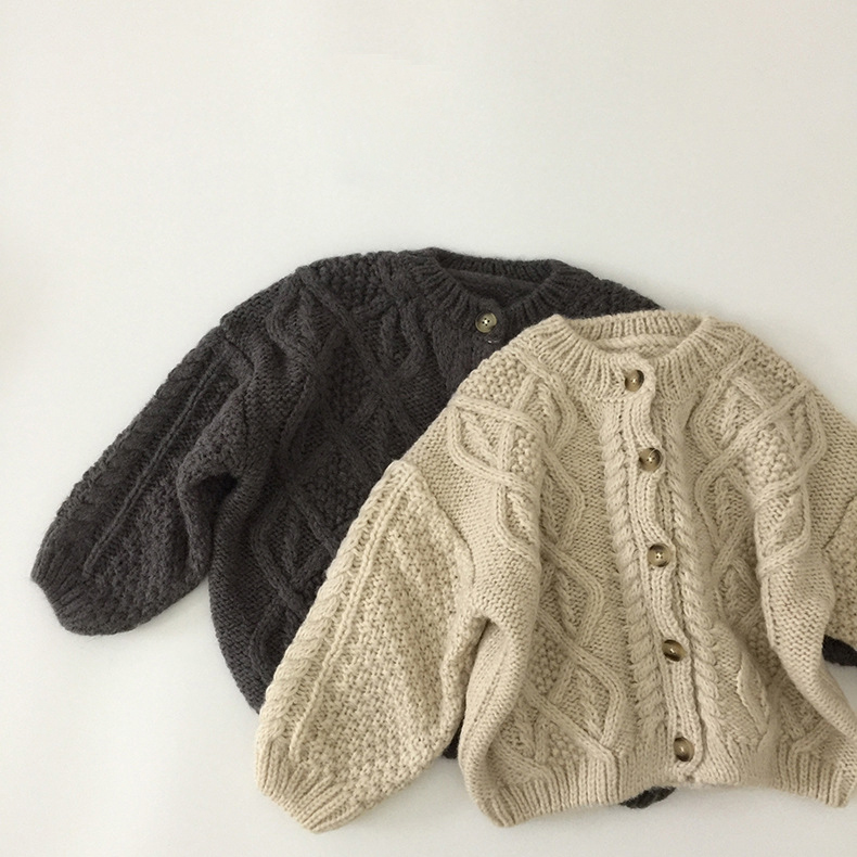 Toddler Twist Thick Knit Cardigan Sweater