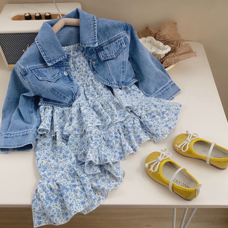 Baby Toddler Floral Dress & Denim Jacket