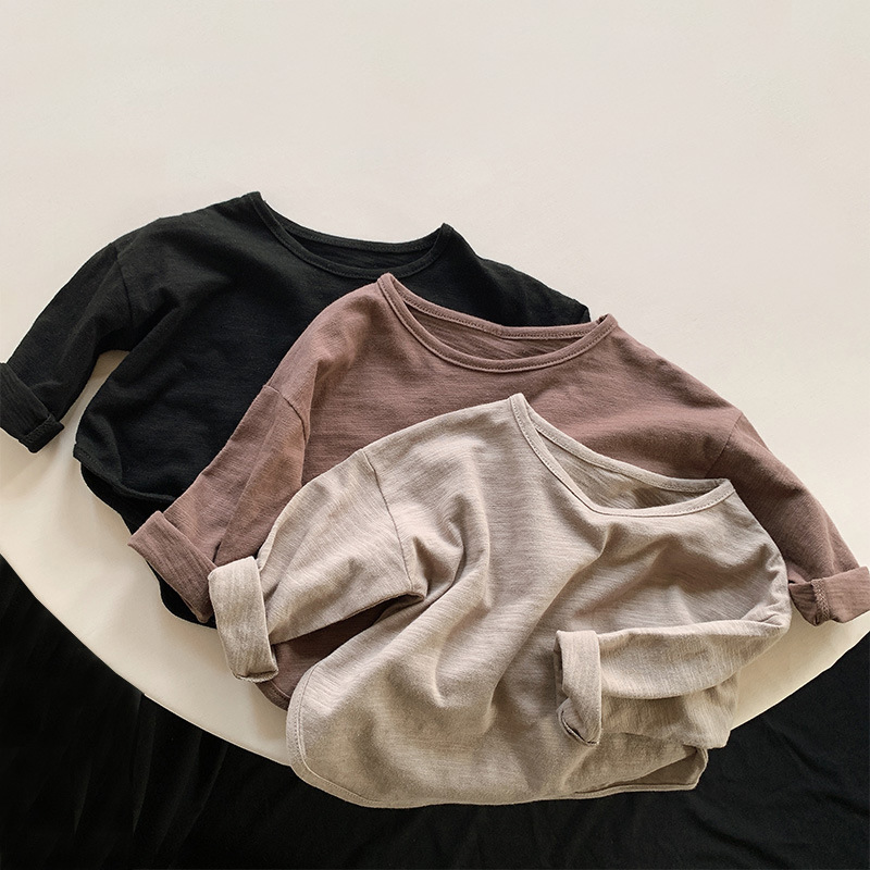 Toddler Boy Solid Color Loose Shirt