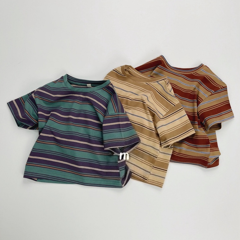 Baby Toddler Color Block Striped T-Shirt Top