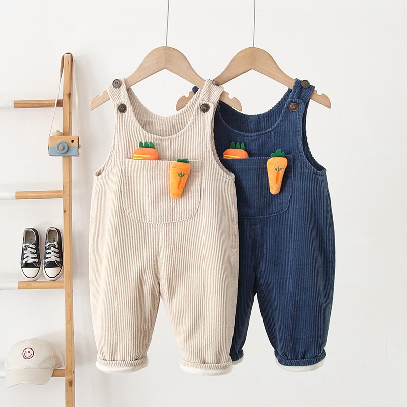 Baby & Toddler Carrot Fleece Overalls