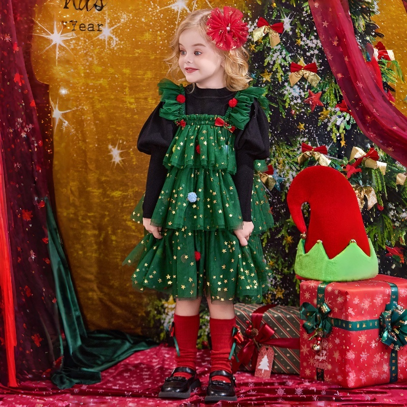 Baby Kids' Girl Christmas Strapless Dress