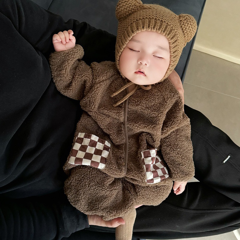 Baby Fleece-Lined Thermal Romper