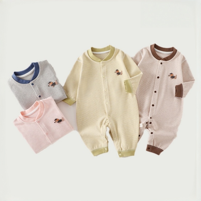 Baby Striped Dachshund Romper