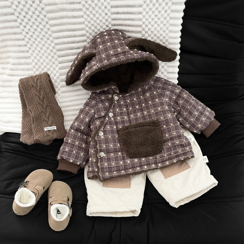 Baby Toddler Plaid Fleece-Lined Jacket