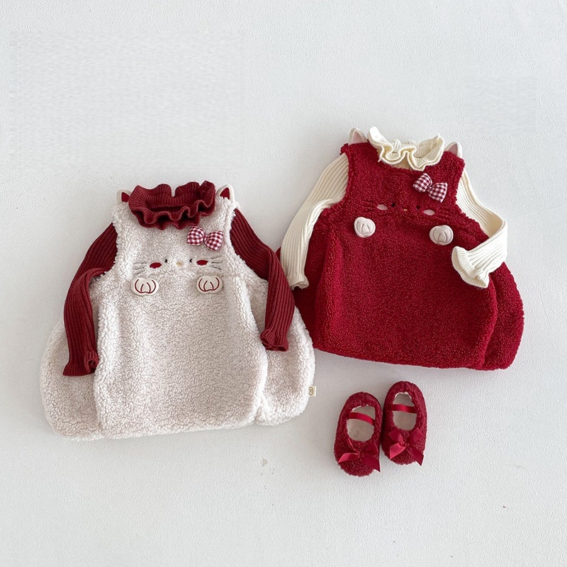 Baby Toddler Girls' Wool Lambswool Vest Dress