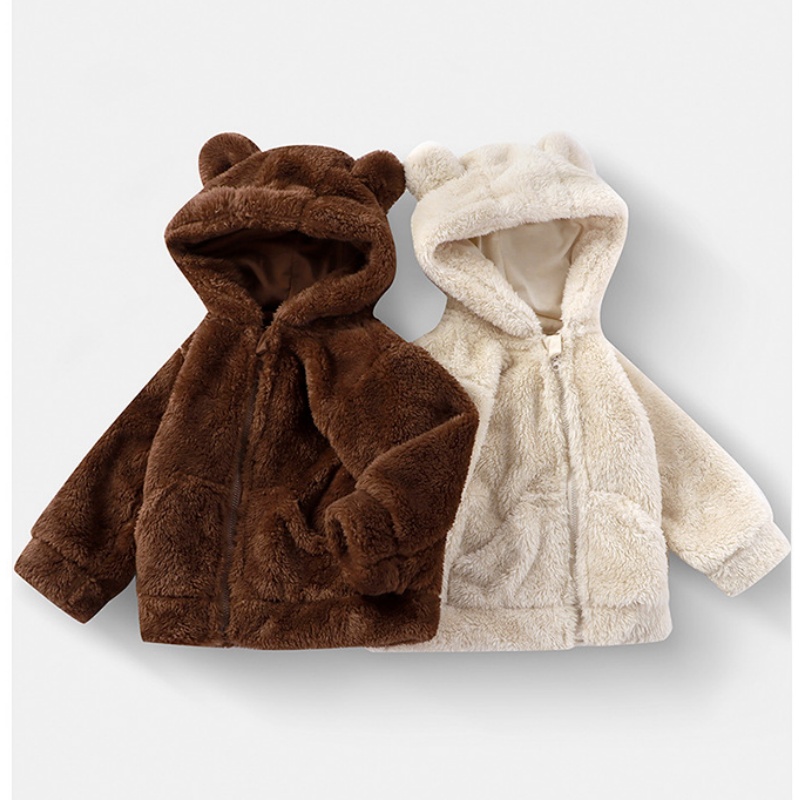 Baby Toddler Plush Zipper Outerwear