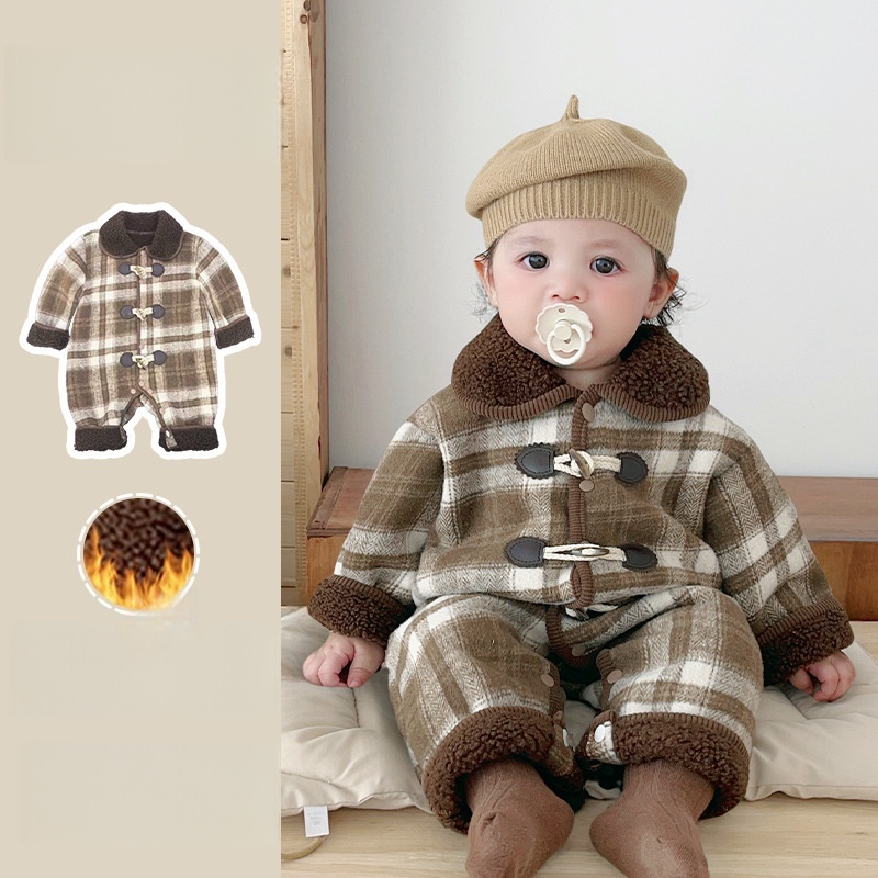 Baby and Toddler Plaid Fleece Onesie