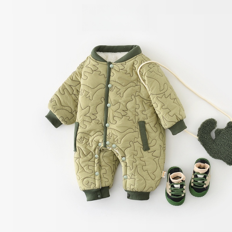 Baby and Toddler Dinosaur Fleece Romper(Includes bag)