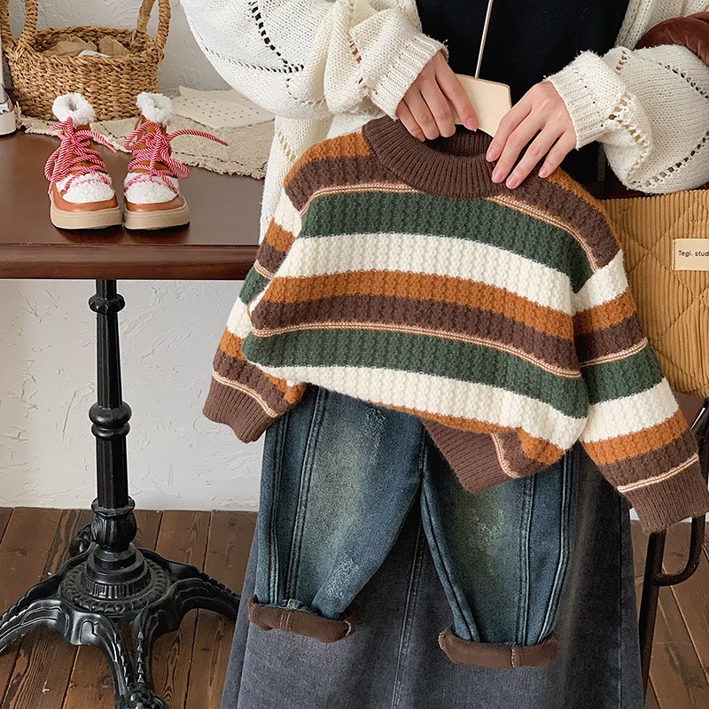 Baby & Kids' Boys' Warm Striped Sweater