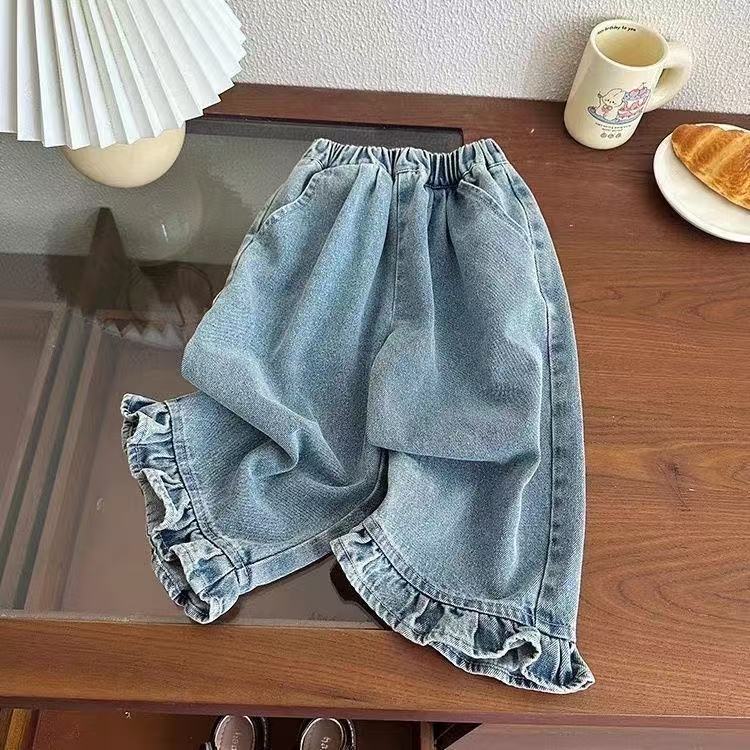 Toddler Kids Girl Denim Loose Pants