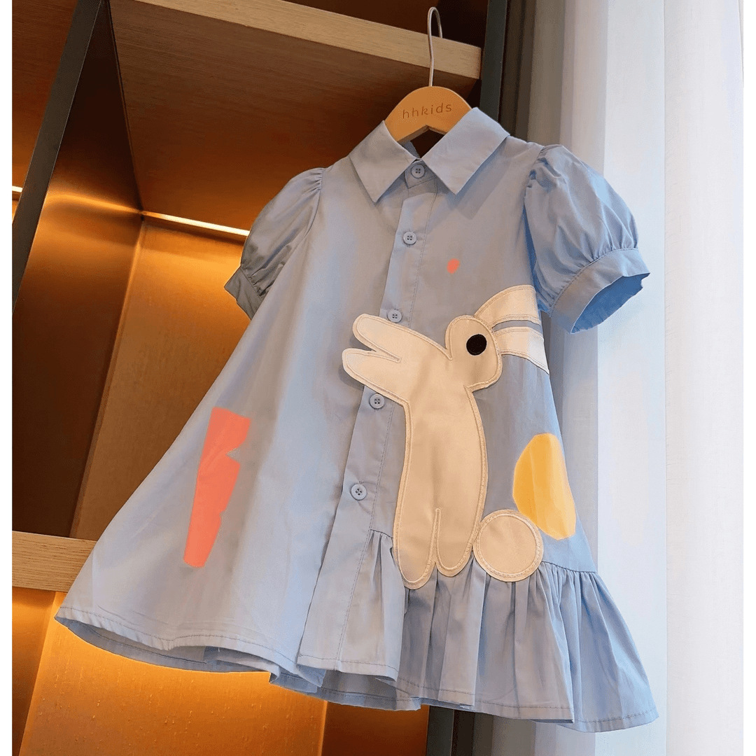 Toddler Kid Girl Rabbit Polo Dress