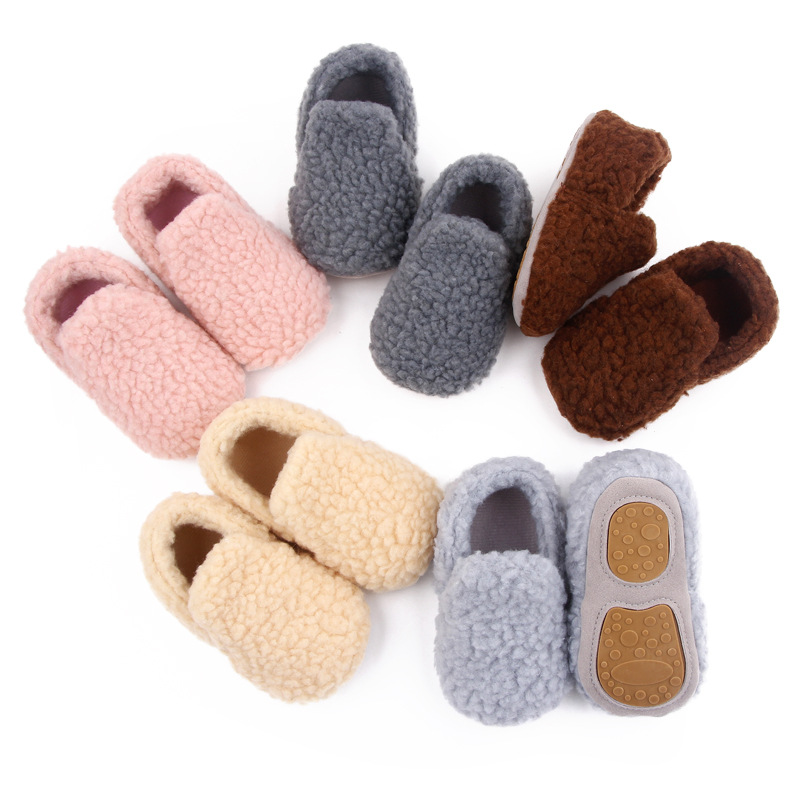 Baby Fleece Warm Solid Color Shoes