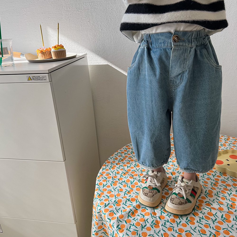 Baby & Kids Solid Color Denim Pants