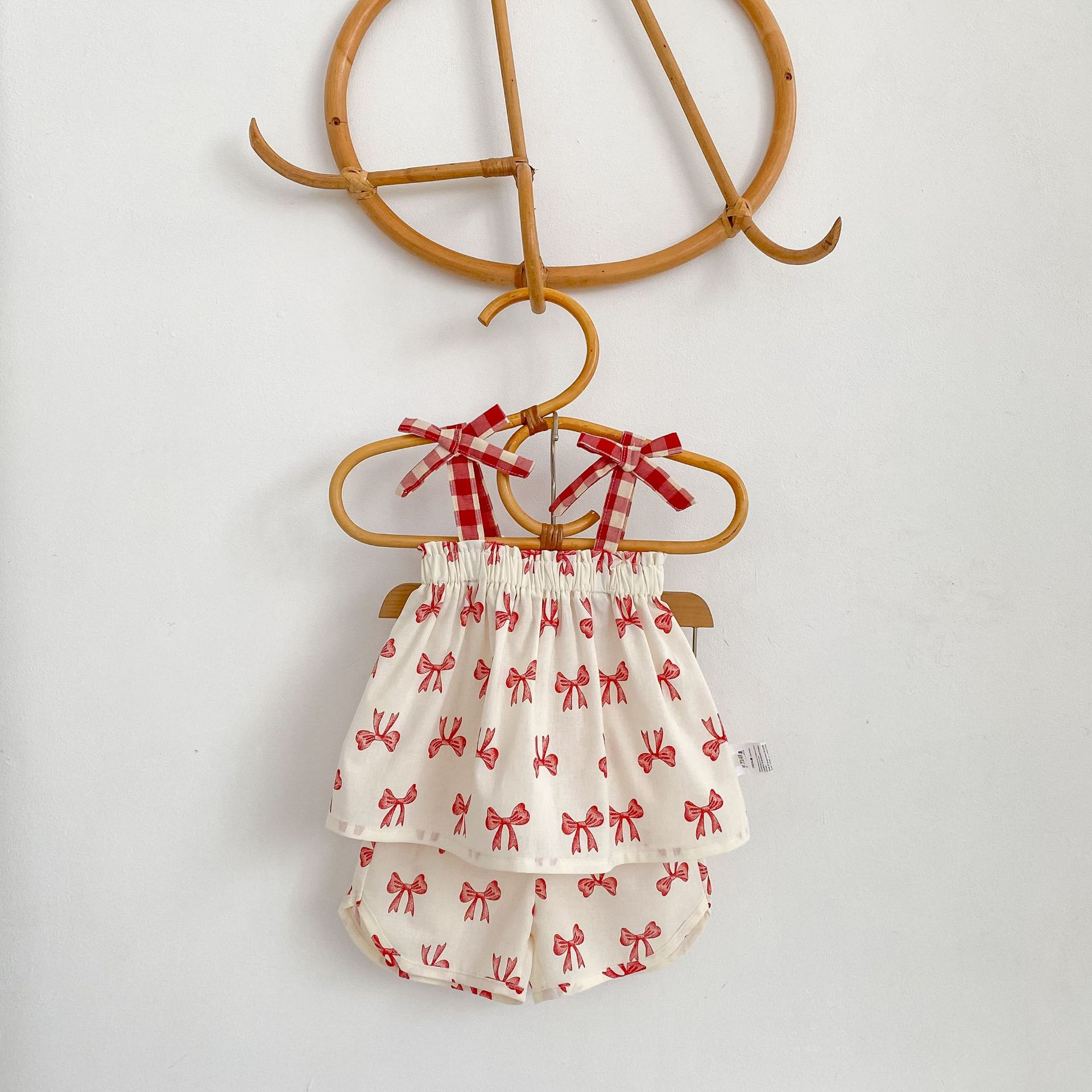 Baby Bow Tie Straps Top and Shorts Set